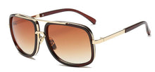 Load image into Gallery viewer, Classic Brand Luxury Square Gold Metal Frame Woman and Man Unisex Top Oversized Bog Frame Elegant Sunglasses For Summer Designer