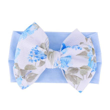 Load image into Gallery viewer, Handmade Bow Flowers Baby Headbands Printed Bowknot Elastic Baby Turban Newborn Hair Accessories For Baby Girls
