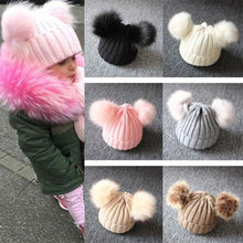 将图片加载到图库查看器,Newborn Baby Kids Girls Winter Warm Knit Hat Ball Beanie Cap Design