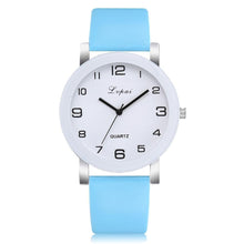 将图片加载到图库查看器,Woman's Watch Fashion Simple White Quartz Wristwatches Sport Leather Band Casual Ladies Watches For Women and Girls