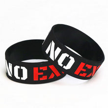 Load image into Gallery viewer, Silicone Wristband Black Motivation No Excuses Modern Wide Sports Activities Rubber Bracelets & Bangles For Man and Women