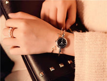 Load image into Gallery viewer, Small Gold Bangle Bracelet Luxury Watches Stainless Steel Retro Ladies Quartz Wristwatches Fashion Casual Women Dress Watch For Women and Girls