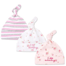 将图片加载到图库查看器,Printed Baby Hats & Caps For Newborn Baby Accessories In Elegant Modern Design Set Of 3PCS For Baby Kids