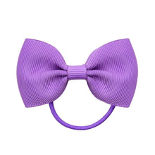 Load image into Gallery viewer, Luxury Handamde Small Baby Elastic Rubber band Head rope Mini Solid Ribbon Bow Tie For Girls Hair Accessories