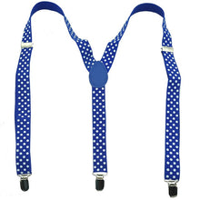 Load image into Gallery viewer, Women'S Men Unisex Shirt Suspenders For Trousers 2.5cm Fashion Polka Dot Pants Holder Y-back Elastic Shoulder Straps Wedding Top