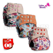 将图片加载到图库查看器,Modern Luxury Printed Washable Real Cloth Pocket Nappy,3 nappies/diapers Set For Girls and Boys Baby In Elegant Style