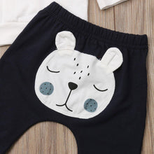 Load image into Gallery viewer, Newborn Baby Boys Clothes Bear Warm Winter Tops T-shirt Pants Outfits Clothes Set Clothes For Boys In Modern Style