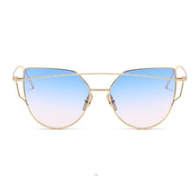 Load image into Gallery viewer, Luxury Vintage Modern Cat Eye Metal High Quality Frame With Miror Sunglasses For Women and Lady sunglasses With UV400 Protection