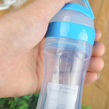 Load image into Gallery viewer, Safety Silicone Bottle For Infant Dids Deeding Bottles With Spoon Baby Food Supplement Bottle Cup For Kids