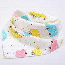 将图片加载到图库查看器,Cute Breathable Bibs Baby Feeding Cartoon Printing Super Absorbent Triangle Scarf Bib Cotton For Newborn Infant Girls And Boys