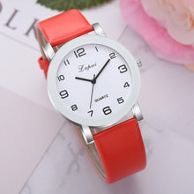 将图片加载到图库查看器,Woman's Watch Fashion Simple White Quartz Wristwatches Sport Leather Band Casual Ladies Watches For Women and Girls