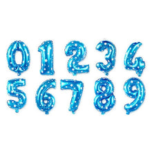 Load image into Gallery viewer, Big 32 Inch Number Foil Balloons Gold Silver Blue Digital Globos For Wedding Birthday Party Decoration In NEW Luxury Style