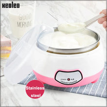 Load image into Gallery viewer, XEOLEO Yogurt Maker Mini Automatic Yogurt Machine Household DIY Yogurt Tools Kitchen Appliances Stainless Steel Tank Pink 220V