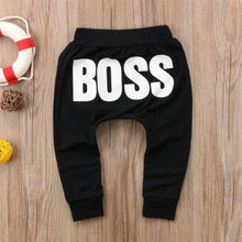 将图片加载到图库查看器,Modern Printed Baby Letter BOSS Pants Cotton Baby Pants / Casual Trousers for Boy and Girl Clothes