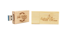 Load image into Gallery viewer, JASTER Wooden Block USB 3.0 Flash Drive Red Wood Pendrive 4GB 8GB 16GB 32GB 64GB 128GB Memory Stick U Disk Gift