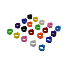 Load image into Gallery viewer, 100 Pcs Pigeons Rings 8mm Bayonet Identification Ring Opening Pigeon Ring Color Pigeon Foot Ring Pigeon Supplies Bird Appliances