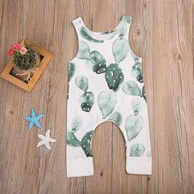 将图片加载到图库查看器,New Infant Baby Girl Boy Cactus Printed Romper Sleeveless Jumpsuit Playsuit Outfit For Girls And Boys In Modern Style