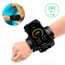 Load image into Gallery viewer, Black Universal Wristband Phone 4"-6.5" inch Sports Armband For Cycling Gym Workout Arm Band Mobile Phones Holder