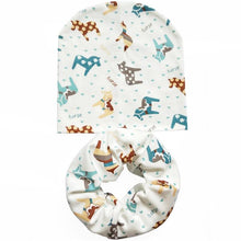 将图片加载到图库查看器,Modern Cartoon Cotton Baby Hat Winter Baby Girls Hat Newborn Boys Hats Kids Cap Scarf Set Children Beanies For Kids With Scarf