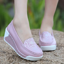 Load image into Gallery viewer, MudiPanda Summer 2017 Women's Shoes Genuine Leather Breathable Shoes Swing Female Shoes Platform Nurse Work Shoes