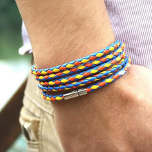 Load image into Gallery viewer, NEW Trendy Black Retro Wrap Long Leather Men Brecelets Bangles Fashion Sporty Chain Link Male Charm Bracelet