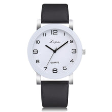 将图片加载到图库查看器,Woman's Watch Fashion Simple White Quartz Wristwatches Sport Leather Band Casual Ladies Watches For Women and Girls