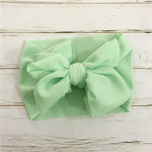Load image into Gallery viewer, Modern retro Vintage Baby and Mom Textured Headwrap Pre-tied Turban Headband Bow Super Soft and Stretchy Hair Bows Kids Accessories for Girls and Moms