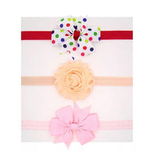 Load image into Gallery viewer, 3PCS Set Baby Headband Girls Hair Accessories Cotton Rabbit Ear Turban Bow Elastic Hairband For Baby Girls