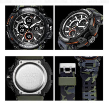 Load image into Gallery viewer, Army Green Modern Sport Waterproof 50M Men Watches With LED Digital Display In Military Armi Relogio Masculino Style