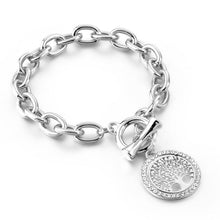 将图片加载到图库查看器,Modern New Fashion Elegant Chain Medalon Bracelet Amazing Luxury Classic Bracelet Women's Gold Bracelets Vintage Tree Of Life