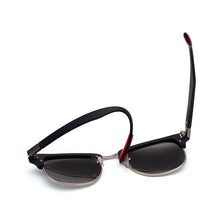 将图片加载到图库查看器,Popular Retro New Polarized Men's Sunglasses UV400 Square Half Metal Frame Ladies Sunglasses Brand Design Glasses Driving Sunglasses