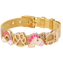 将图片加载到图库查看器,Fashion Stainless Steel Woman and Men Bracelet Mesh Bracelet Set Crystal Heart Anchor Charm Fine Bracelet Bangle For Female Lover
