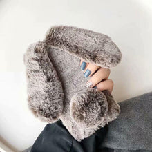 Load image into Gallery viewer, Cute Stuffed Plush Fluffy Case For iPhone 13 12 11 Pro XS Max X XR 12Mini Rabbit Ears Furry fluffy Fur Plush Warm Cover for iPhone 6 6S 7 8 Plus Phone Case
