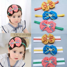 将图片加载到图库查看器,Bog Bow Infant Headband Newborn Toddler Baby Girl Boy Headwear Solid Bowknot Soft Turban Knot Hairband For Girls