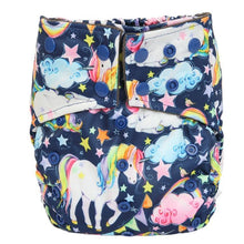 Load image into Gallery viewer, Luxury Charcoal Bamboo Baby Cloth Diaper Nappy Washable Reusable Double Gusset Square Tabs Nappies for Baby and Kids