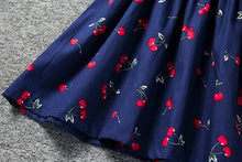 将图片加载到图库查看器,Luxury Modern Summer Girl Dress Children Kids Cherry Dress V-Back Dress Baby Cotton Kids Vest halter dress For Girls