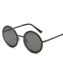 Load image into Gallery viewer, Famous Luxury Round Retro Rimless Elegant Woman and Lady Sunglasses Style With Zircons and Diamonds and UV400 Protection