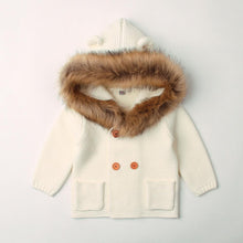 Load image into Gallery viewer, Winter Fashionable Sweaters For Baby Cardigans Autumn Hooded Newborn Knitted Jackets Cartoon Bear Children Long Sleeve Clothing