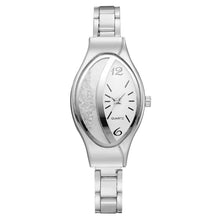 Load image into Gallery viewer, Women Fashion Luxury Watch Leather Strap Women Bracelet Clock Ellipse Rhinestone PU Sport Quartz Watch Wrist Watches For Women and Girls