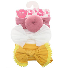 Load image into Gallery viewer, Modern 3PCS Set Floral Bows Baby Headband Dot Bowknot Cotton Hair Band Girls Hair Accessories For Girls