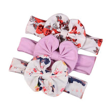 Load image into Gallery viewer, Modern 3PCS Set Floral Bows Baby Headband Dot Bowknot Cotton Hair Band Girls Hair Accessories For Girls