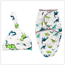 将图片加载到图库查看器,Baby Swaddle Blanket With Cap For Newborn Wrap Cotton Swaddling Bag Baby Envelope Sleep sack Blanket .