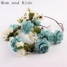 Load image into Gallery viewer, Luxury Modern Newborn Headband Flower Crown Mother Kids Matching Hair Band Accessories Flower Headband For Mother and Daughter