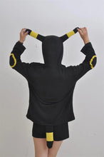 将图片加载到图库查看器,Women's Black Umbreon Hoodie Outerwear Jacket Sweatshirt Unisex Cosplay Costumes Plush Animal Hoodie Suits