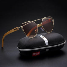 将图片加载到图库查看器,Bamboo High Quality Female Sunglasses Oversized Women Polarized Sunglasses With Natural Bamboo In Elegant and Luxury Cat eye Eyewear Luxury Style