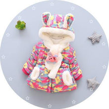 Load image into Gallery viewer, Luxury Newborn Children Plus Cute Hooded Cotton Jacket Infant Clothing for Baby Girls In Elegant Colorful Design For Winter