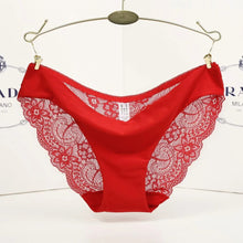 将图片加载到图库查看器,14 Colors Women's Invisible Underwear Spandex Crotch intimate women sexy lace Black floral panties seamless panty