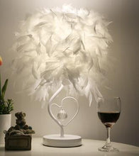 Load image into Gallery viewer, STEVVEX Reading Room Luxury Interesting Decor Heart Shape Feather Crystal Lamp Table Lamp for bedroom Light art decor home planetarium