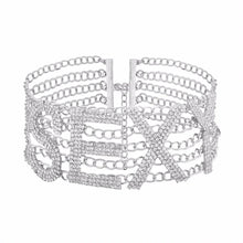 将图片加载到图库查看器,Rhinestone Choker Necklace Luxury Fashion Crystal Jewellery Sexy Word Chocker Bling Glam Sparkly Women's Jewelry Accessories
