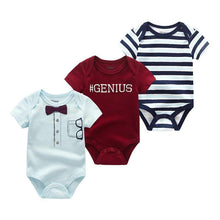 将图片加载到图库查看器,Modern 3PCS Baby Girl And Boy Newborn Boy Short Sleeve Baby Romper Jumpsuit Set For Boys and Girls